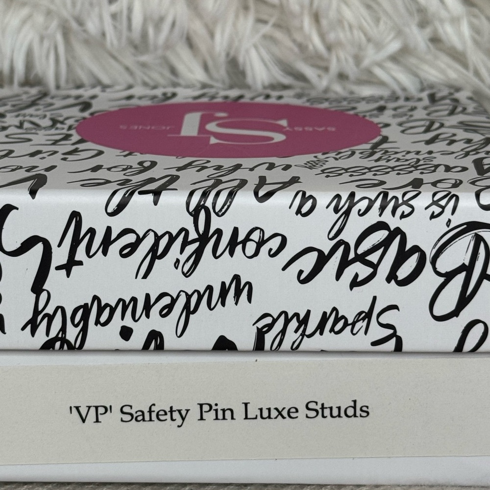 Sassy Jones VP Safety Pin Luxe Studs - Picture 3 of 3